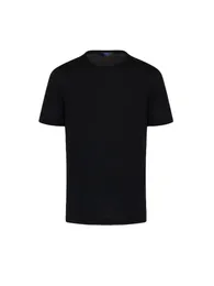 Men T Shirts Spring and Summer Kiton Sky Blue Black Wool Silk Short Sleeve Knitted T-shirts