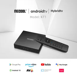 MECOOL KT1 DVB S2 Bluetooth TV-låda Android 10 AMLOGIC S905X4-B 4K 2T2R Dual WiFi BT Media Player Set-Top Box