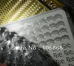 Nail Tattoo quot18 Gold 7 Silver 5 Colored quot Metal Nail Decals Metallic Wraps SWIRL Designs Sticker5265829