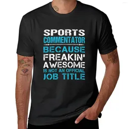 Maglietta da uomo commentatore sportivo Polos - Freen Awesome Get Reput T -Shirt Fan Fans Summer Top Mens Big and Tall Shirts
