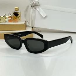 Роскошные дамы -дизайнерские темно -коричневые 100%UVA/UVB защитный ацетат CL40314 Солнцезащитные очки мужские солнцезащитные очки высшее качество с оригинальной коробкой