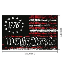 Bannerflaggen We the People Flag 1776 Amerikanisch doppelseitig Drucken US 90x150 cm Drop Lieferung Hausgarten Festliche Partyzubehör DHE97