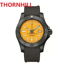 Uomo giallo vendicatore giallo seawolf orologio meccanico automatico da 48 mm abito zaffiro orologio da polso in acciaio inossidabile tela clock 253v 253v