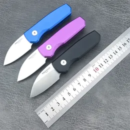 2024 Pro-Tech 5101 Mini Malibu Manual Flipper Pocket Knife D2 Satin Wharncliffe Blade Aluminium Handtag Auto Folding Knife EDC Outdoor Tacticals Defense Camping Tool