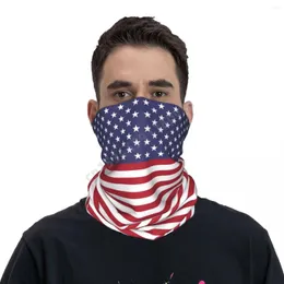 Szaliki Stany Zjednoczone Flaga USA National Neckerchief Scarf Neck twarz maska ​​unisex cieplejsze płynne bandana na nakrycie rowerów