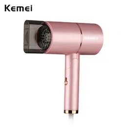 Kemei piolo professionale ione negativo ione più fluido per la cura dei capelli asciugabile veloce asciugacapelli rosa portatile per viaggi in casa salone 240520