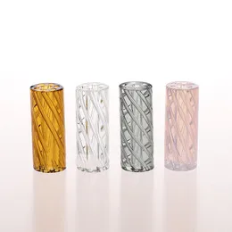 Glasfilterspitzen Schatten Bong OD 12 mm hohe ca. 30 mm Tropfen mit Zigarettenhalter 7 Landen für trockene Kräuter -Tabakpapier Raucherwasserrohrzubehör