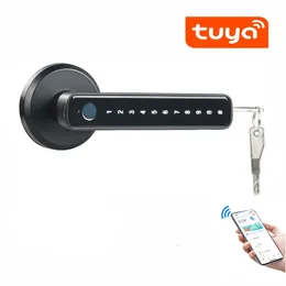 Tuya SmartLife APP Smart Fingerprint Single Deadbolt Lock For Indoor Wooden Metal Door 240507