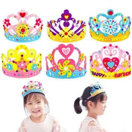 Aircraft Modle DIY Craft Toys Crown Creative Paper Sequins Flower Star Phith Toys Childarnen Firma Art Party Dekoracja S2452022