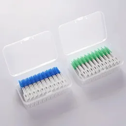 2024 160pc/set di spazzole interdentali in silicone super morbido per la pulizia dentale denti cuoia dentali fiocchi di fiocnonieri dentali per cure dentali