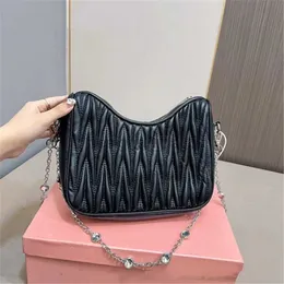 7a Spiegelqualität Designer -Beutel Endfaltbeutel Mond Zähne Beutel Kristallketten Schultergurt -Achselfalpe süße Bag Girl Feel niedliche Tasche Tasche Handtasche