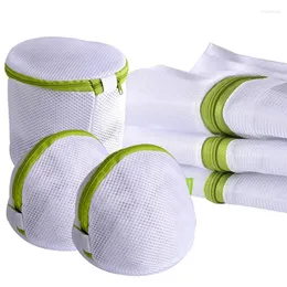 Borse da stoccaggio a 6 taglie/set di borse per lavanderia pieghevole con cerniera calzini per la biancheria biancheria intima per la lavatrice protezione rete rete rete