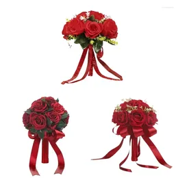 Decorative Flowers Bridesmaid Bouquet Artificial Rose Combo Wedding Flower