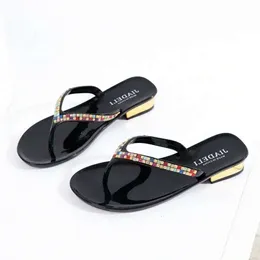 Strandsko sommar toffel mode tofflor flip flops med strass kvinnor sandaler cas 86f s