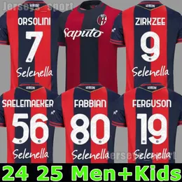 24 25 Jerseys de futebol posch bolonhas mensolini Dominguez Zirkzee Ferguson de Silvestri Beukema Barrow 2024 2025 Home Away 3rd Football Shirt