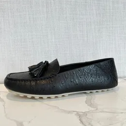 Casual Shoes LP Calfskin Leather Loafers Women 2024 italiensk stil mjuksött sommarsöten