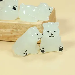 Giocattoli a led 2pcs decorazione luminosa per orso polare mini cartone animato bambola animale mini paesaggio decorazione bambola mini giocattolo s2452011