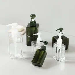 2pcs Square Lotion Bottle Shampoo Shower Gel Packaging Bottle Cosmetics Sub-Bottle Hand Sanitizer Bottle