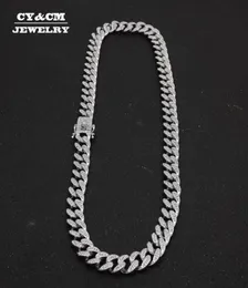 13mm Men039s Crystal Cuban Link Chain Hip Hop Long Halsketten für Männer Gold Silber Farbe schwerer Eiste Halskette Choker Bling Jewelry4151388