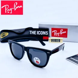 Классические дизайнерские солнцезащитные очки Ray 2140 Поляризованные солнцезащитные очки, очки, мужчины, женщины, классическая металлическая рамка HD, солнцезащитные очки с коробкой с коробкой