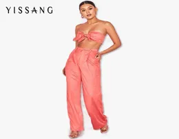 Yissang 2018 Новое прибытие Rompers Women Sexy Sexy Sexy Sexy Top Top Slim Style Two Piect