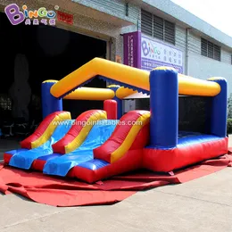 Castelo inflável pequeno combinação de trampolims parque infantil parque móvel castelo santel house modelo de avião slide