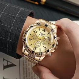 High -End -Brand Man Silicone Strap Watch Casual Business Fake Fake Three Eye Quartz Uhren luxuriöse Geschenkgelenkscheine 240508