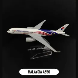 Aircraft Modle 1 400 Metal Aviation Replica Malaysia A350 Airline Scale Airbus Model Flight Micro art.