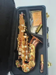 2024 YENİ KÜÇÜK SOPRANO SAXOPHONE SC-992 Fosfat Bakır Profesyonel Saksafon Kavisli Soprano BB Musical Instruments Professional