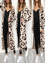 Nuove donne maglione a maniche lunghe Leopard Stampa Cardigan Open Front Giacca Blusas Femininas Sueter Mujer Invierno 20208947414