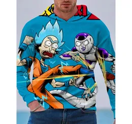 Super Saiyan Men Stampa 3D Hoodie Visual Impact Party Top Punk Round Neck Gothic High Quality American Magione con cappuccio 1100375