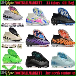 Nya Superflyes ix Elite FG Soccer Shoes Boots Cleats för män Kvinnor Kids High Ankel Mercuriales Football De Crampons Scarpe Da Calcio Fussballschuhe Botas Futbol 2024