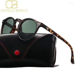 Sonnenbrille rund polarisierte Frauen Katze Augen -Sonnenbrille Marke Design Trend Luxus Vintage Driver Shades Spiegellinsen G15 Grüne Revo Pink