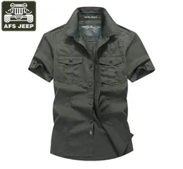 AFS Jeep Brand Rush Men Casul Рубашка для джинсовой рубашки мужчина короткие рукава хлопок Camisas masculina camisas hombre vestir men klande y19905378