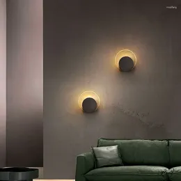 Duvar lambası nordice ışıkları LED açık cam top koridor yatak odası oturma odası lamba paralı maymun