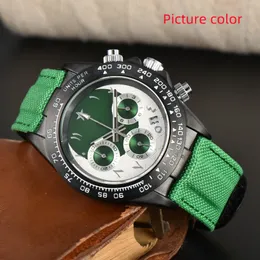 Rollenhandgelenkuhren für Männer 2024 Herren Uhren sechs Nadeln All Dial Work Quartz Watch hochwertige Luxusmarke Chronograph Clock Leder Belt Fashion Dayton Style