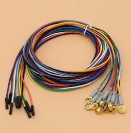 Andere Gesundheitsgegenstände 10pcs Elektrode 1p DuPont Plug EEG AEG VEEG 10 Farben CableGoldplated Copper Electrodode15m Kabel für E9811195