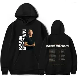 Hoodies masculinos Kane Brown in the Air Tour 2024 Merch Mulheres homens de manga comprida roupas de moletom casual