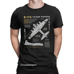 Mens Tee Shirt B-17 Flying Fortress Premium Cotton Tees Fighter Plane WW2 War Pilot Aircraft Airplane Tshirt Clothes Plus Size 240520