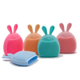 2024 1 PC Rabbit Shape Silicone Face Limpeza Brush Face Lavagem do produto Poro Limpador Esfoliador Esfoli camba