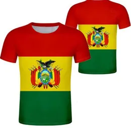 Bolivia футболка DIY Сделано на заказ номером Country Country Flag Flag Flag Испанский колледж боливийский принт po kind8413761