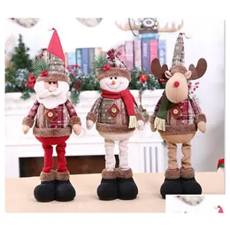 Decorazioni natalizie Ups Trumpet Snowflake Plaid Ploid Ringrabile Ornamenti creativi Babbo Natale Punti di neve Delivery Delivery Home Ga Dham2