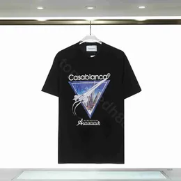 カサブランカメンズデザイナーTシャツモードカジュアルTシャツマンティークライドンストリートテニスクラブショーツ0YT4