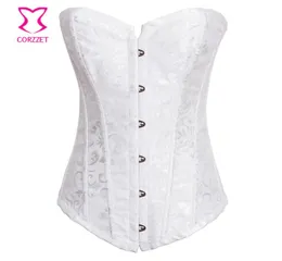 Corsetti di nozze gotici e bustiers corsetto bianco da sposa top sexi lingerie donne espartilhos e corseteslet corselet plus size s2xl8080512