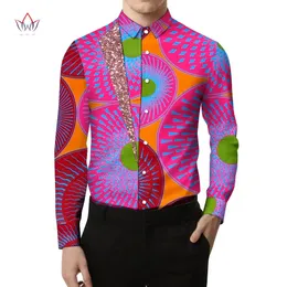빈타리 알우스 아프리카 셔츠 남자를위한 아프리카 셔츠 대시키 패션 롱 슬리브 프린트 코튼 셔츠 아프리카 옷 패치 워크 남자 셔츠 wyn1676
