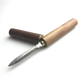 Ferramenta Dabber de espada de metal de 6,5 polegadas para pregos de quartzo com sword de 2,5 polegadas e alça de madeira Hat Hat Cax Oil Dab Tools