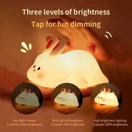 Lampen Schattierungen 1PC süßer Kaninchen Nachtlicht entzückende weiche Silikonlampe süße kreative kleine Geschenke für Verwandte Freunde Klassenkameraden für Nacht