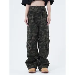 Hiphop Hip Hop Camouflage Narzędzia swobodne spodnie dla mężczyzn i kobiet luźne proste spodni joker