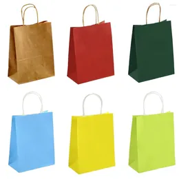 Stume da stoccaggio 5 pezzi Kraft Paper Borse Gift Shopping riciclabile per la borsa da imballaggio delle caramelle di matrimonio