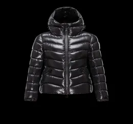 Fashion Womens Parka Glossy Down Jacket Hood Britisch -Stil Black Shiny Women Coats Doudoune Femme Black Matte Winter Down Coat Par9611808